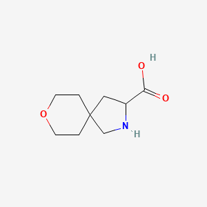 molecular formula C9H15NO3 B15093012 8-Oxa-2-azaspiro[4.5]decane-3-carboxylic acid 