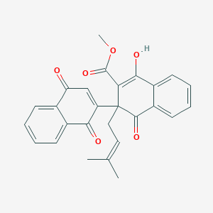 Methyl 3-(1,4-dioxonaphthalen-2-yl)-1-hydroxy-3-(3-methylbut-2-enyl)-4-oxonaphthalene-2-carboxylate