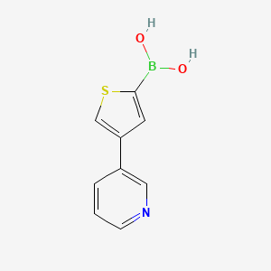 molecular formula C9H8BNO2S B15093097 Boronic acid, B-[4-(3-pyridinyl)-2-thienyl]- CAS No. 2122282-89-5