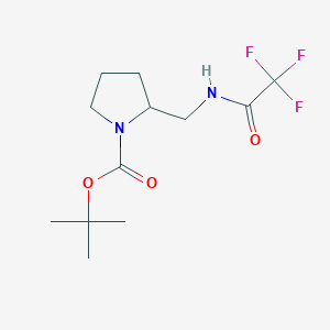 molecular formula C12H19F3N2O3 B15093115 2-[(2,2,2-Trifluoro-acetylamino)-methyl]-pyrrolidine-1-carboxylic acid tert-butyl ester 