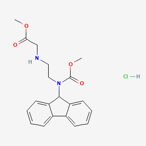 molecular formula C20H23ClN2O4 B15093127 [2-(9h-Fluoren-9-ylmethoxycarbonylamino)ethylamino]acetic acid methyl ester hydrochloride 