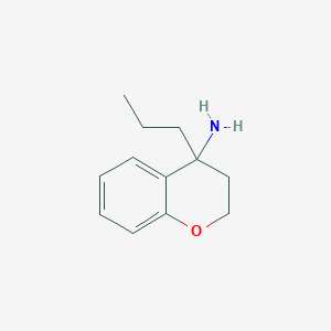 molecular formula C12H17NO B15093132 4-propyl-3,4-dihydro-2H-1-benzopyran-4-amine 