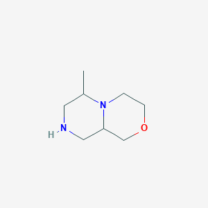 molecular formula C8H16N2O B15093152 6-Methyl-1,3,4,6,7,8,9,9a-octahydropyrazino[2,1-c][1,4]oxazine 