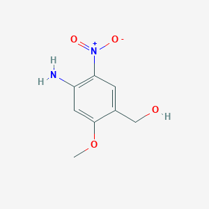 molecular formula C8H10N2O4 B15093160 (4-Amino-2-methoxy-5-nitrophenyl)methanol 