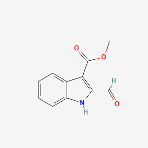 molecular formula C11H9NO3 B15093163 Methyl 2-formyl-1H-indole-3-carboxylate 