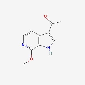 molecular formula C10H10N2O2 B15093185 3-Acetyl-7-Methoxy-6-azaindole 