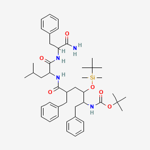 N-[(2R,4R,5S)-5-[[(1,1-Dimethylethoxy)carbonyl]amino]-4-[[(1,1-dimethylethyl)dimethylsilyl]oxy]-1-oxo-6-phenyl-2-(phenylmethyl)hexyl]-L-leucyl-L-phenylalaninamide