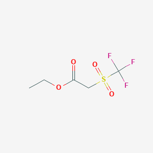 molecular formula C5H7F3O4S B15093238 Ethyl 2-trifluoromethanesulfonylacetate 