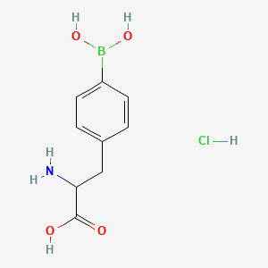 molecular formula C9H13BClNO4 B15093291 Phenylalanine, 4-borono-, hydrochloride CAS No. 91196-68-8