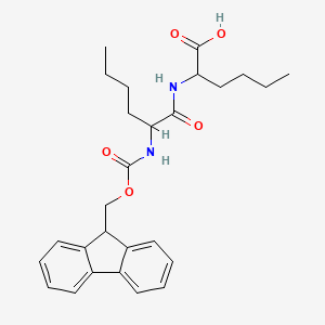 2-[2-(9H-fluoren-9-ylmethoxycarbonylamino)hexanoylamino]hexanoic acid