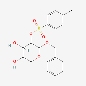 molecular formula C19H22O7S B15093340 Benzyl 2-O-(4-methylbenzene-1-sulfonyl)pentopyranoside CAS No. 50256-95-6