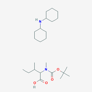 molecular formula C24H46N2O4 B15093359 N-BOC-N-Alpha-METHYL-L-ISOLEUCINE DICYCLOHEXYLAMMONIUM SALT 