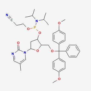 3-[[2-[[Bis(4-methoxyphenyl)-phenylmethoxy]methyl]-5-(5-methyl-2-oxopyrimidin-1-yl)oxolan-3-yl]oxy-[di(propan-2-yl)amino]phosphanyl]oxypropanenitrile