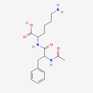 molecular formula C17H25N3O4 B15093445 2-[(2-Acetamido-3-phenylpropanoyl)amino]-6-aminohexanoic acid 