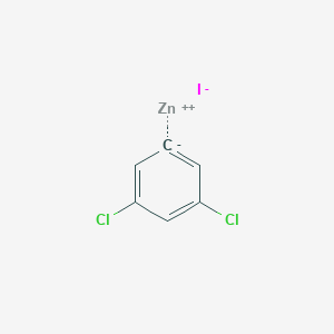 molecular formula C6H3Cl2IZn B15093478 zinc;1,3-dichlorobenzene-5-ide;iodide 