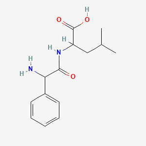 molecular formula C14H20N2O3 B15093486 2-[(2-Amino-2-phenylacetyl)amino]-4-methylpentanoic acid 