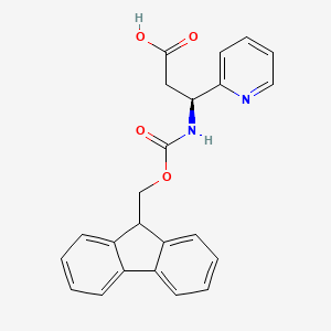 2-Pyridinepropanoic acid, beta-[[(9H-fluoren-9-ylmethoxy)carbonyl]amino]-, (betaS)-