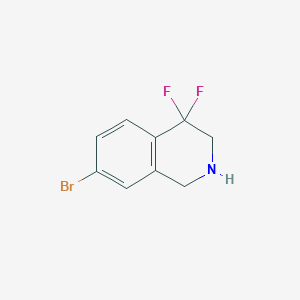 molecular formula C9H8BrF2N B15093530 7-Bromo-4,4-difluoro-1,2,3,4-tetrahydroisoquinoline 