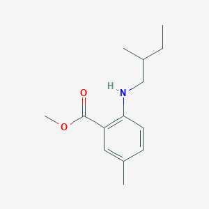 molecular formula C14H21NO2 B15093540 Methyl 5-methyl-2-(2-methylbutylamino)benzoate 