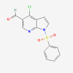 1H-Pyrrolo[2,3-B]pyridine-5-carboxaldehyde, 4-chloro-1-(phenylsulfonyl)-