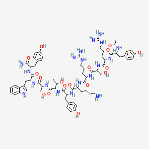 molecular formula C68H95N19O17 B15093567 Ac-DL-Tyr-DL-Arg-DL-Ser-DL-Arg-DL-Lys-DL-Tyr-DL-xiThr-DL-Ser-DL-Trp-DL-Tyr-NH2 