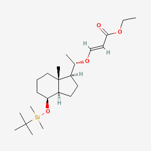 ethyl (E)-3-[(1S)-1-[(1S,3aR,4S,7aR)-4-[tert-butyl(dimethyl)silyl]oxy-7a-methyl-1,2,3,3a,4,5,6,7-octahydroinden-1-yl]ethoxy]prop-2-enoate