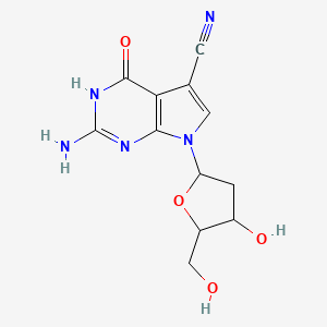 molecular formula C12H13N5O4 B15093610 7-Cyano-7-deaza-2'-deoxy guanosine 