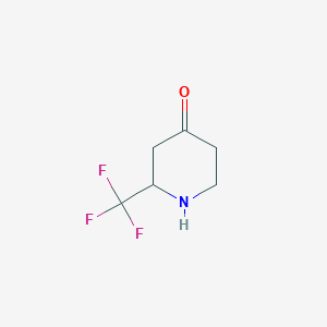 molecular formula C6H8F3NO B15093618 2-(Trifluoromethyl)piperidin-4-one 