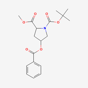 molecular formula C18H23NO6 B15093672 1-tert-butyl 2-methyl (2R,4S)-4-(benzoyloxy)pyrrolidine-1,2-dicarboxylate 