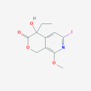 molecular formula C11H12INO4 B15093698 4-ethyl-4-hydroxy-6-iodo-8-methoxy-1H-pyrano[3,4-c]pyridin-3-one 