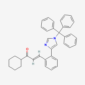 (E)-1-cyclohexyl-3-(2-(1-trityl-1H-imidazol-4-yl)phenyl)prop-2-en-1-one