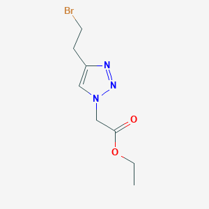 molecular formula C8H12BrN3O2 B15093707 Ethyl 2-(4-(2-bromoethyl)-1H-1,2,3-triazol-1-yl)acetate 