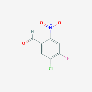 molecular formula C7H3ClFNO3 B15093711 5-Chloro-4-fluoro-2-nitrobenzaldehyde CAS No. 213382-47-9