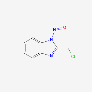 molecular formula C8H6ClN3O B15093719 Benzimidazole, 2-(chloromethyl)-1-nitroso-(8CI) 