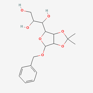 molecular formula C17H24O7 B15093739 1-(2,2-Dimethyl-4-phenylmethoxy-3a,4,6,6a-tetrahydrofuro[3,4-d][1,3]dioxol-6-yl)propane-1,2,3-triol 