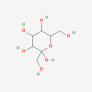 molecular formula C7H14O7 B15093740 2,6-Bis(hydroxymethyl)oxane-2,3,4,5-tetrol 