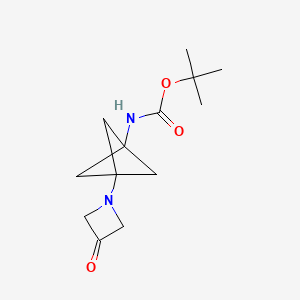 tert-butyl N-[3-(3-oxoazetidin-1-yl)-1-bicyclo[1.1.1]pentanyl]carbamate