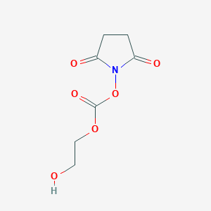 molecular formula C7H9NO6 B15093787 Poly(oxy-1,2-ethanediyl), alpha-[[(2,5-dioxo-1-pyrrolidinyl)oxy]carbonyl]-omega-hydroxy- CAS No. 155919-13-4