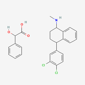 molecular formula C25H25Cl2NO3 B15093789 cis-(1s,4s)-n-Methyl-4-(3,4-dichlorophenyl)-1,2,3,4-tetrahydro-1-naphthalenamine mandelate 