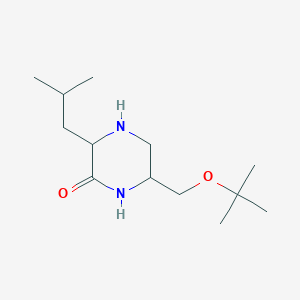 molecular formula C13H26N2O2 B15093791 (3S,6R)-6-[(tert-butoxy)methyl]-3-(2-methylpropyl)piperazin-2-one 