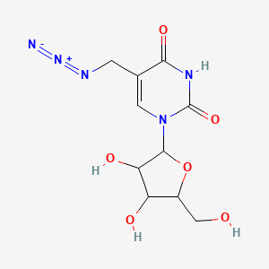 molecular formula C10H13N5O6 B15093792 5-(Azidomethyl)-1-[3,4-dihydroxy-5-(hydroxymethyl)oxolan-2-yl]pyrimidine-2,4-dione 