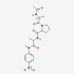 1-(2-acetamidopropanoyl)-N-[1-(4-nitroanilino)-1-oxopropan-2-yl]pyrrolidine-2-carboxamide