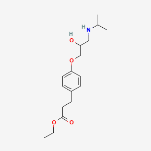 Benzenepropanoic acid, 4-(2-hydroxy-3-((1-methylethyl)amino)propoxy)-,ethyl ester