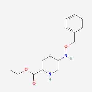 molecular formula C15H22N2O3 B15093845 ethyl(2R,5S)-5-(benzyloxyamino)piperidine-2-carboxylate 