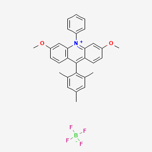 molecular formula C30H28BF4NO2 B15093886 9-Mesityl-3,6-dimethoxy-10-phenylacridin-10-ium tetrafluoroborate 