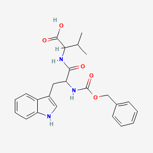 molecular formula C24H27N3O5 B15093902 2-[[3-(1H-indol-3-yl)-2-(phenylmethoxycarbonylamino)propanoyl]amino]-3-methylbutanoic acid 