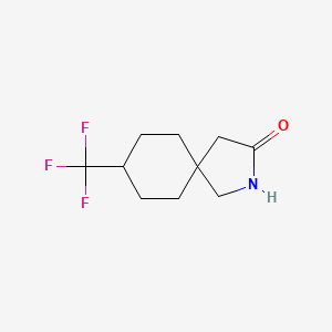 molecular formula C10H14F3NO B15093914 8-(Trifluoromethyl)-2-azaspiro[4.5]decan-3-one 