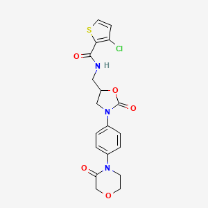 molecular formula C19H18ClN3O5S B15093916 3-Chloro-N-[[(5S)-2-oxo-3-[4-(3-oxo-4-morpholinyl)phenyl]-5-oxazolidinyl]methyl]-2-thiophenecarboxamide 