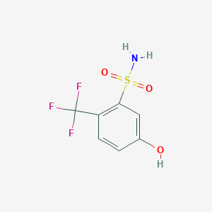 molecular formula C7H6F3NO3S B15093931 5-Hydroxy-2-(trifluoromethyl)benzenesulfonamide 