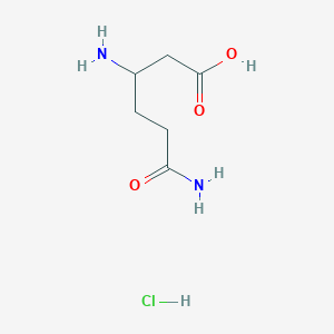 molecular formula C6H13ClN2O3 B15093988 H-beta-HoGln-OH.HCl 